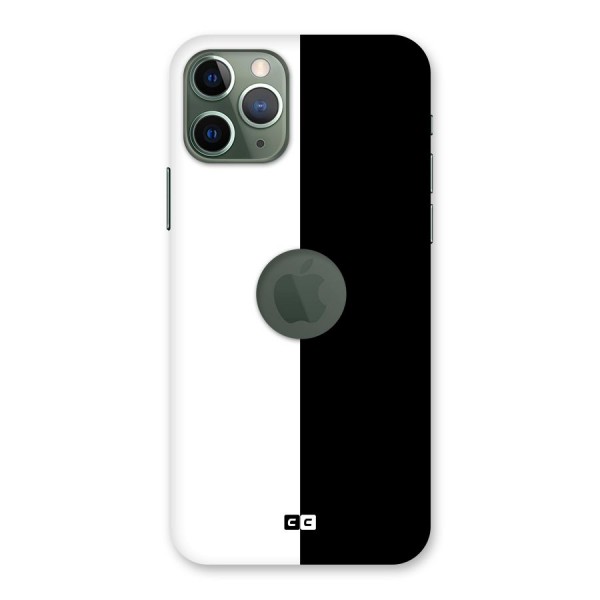 Simple Black White Back Case for iPhone 11 Pro Logo  Cut